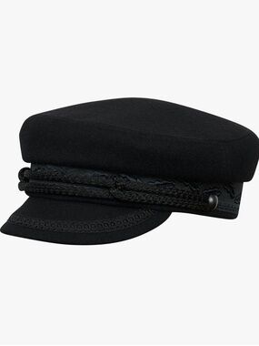 New Sterkowski Chandler Mariner Style Breton Fiddler Black Fisherman’s Cap 56cm